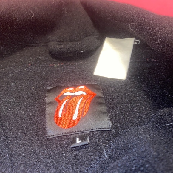 Vintage Rolling Stones Black & Red 1/4 Quarter Zip Up Pullover Sweater - Picture 3 of 7